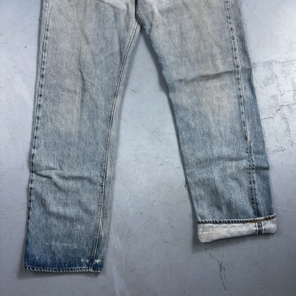 Levis 501 Vintage 80s Redline Selvedge USA XX Jeans Light Wash 36x36 Act 33x31