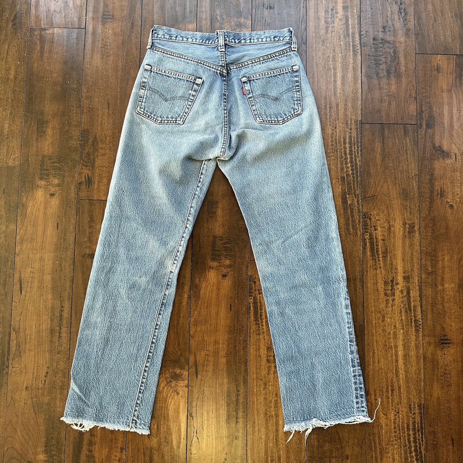 Levis Vintage 80s Redline Selvedge USA 501 Light Wash Jeans 70s 30x32 Act 28x29