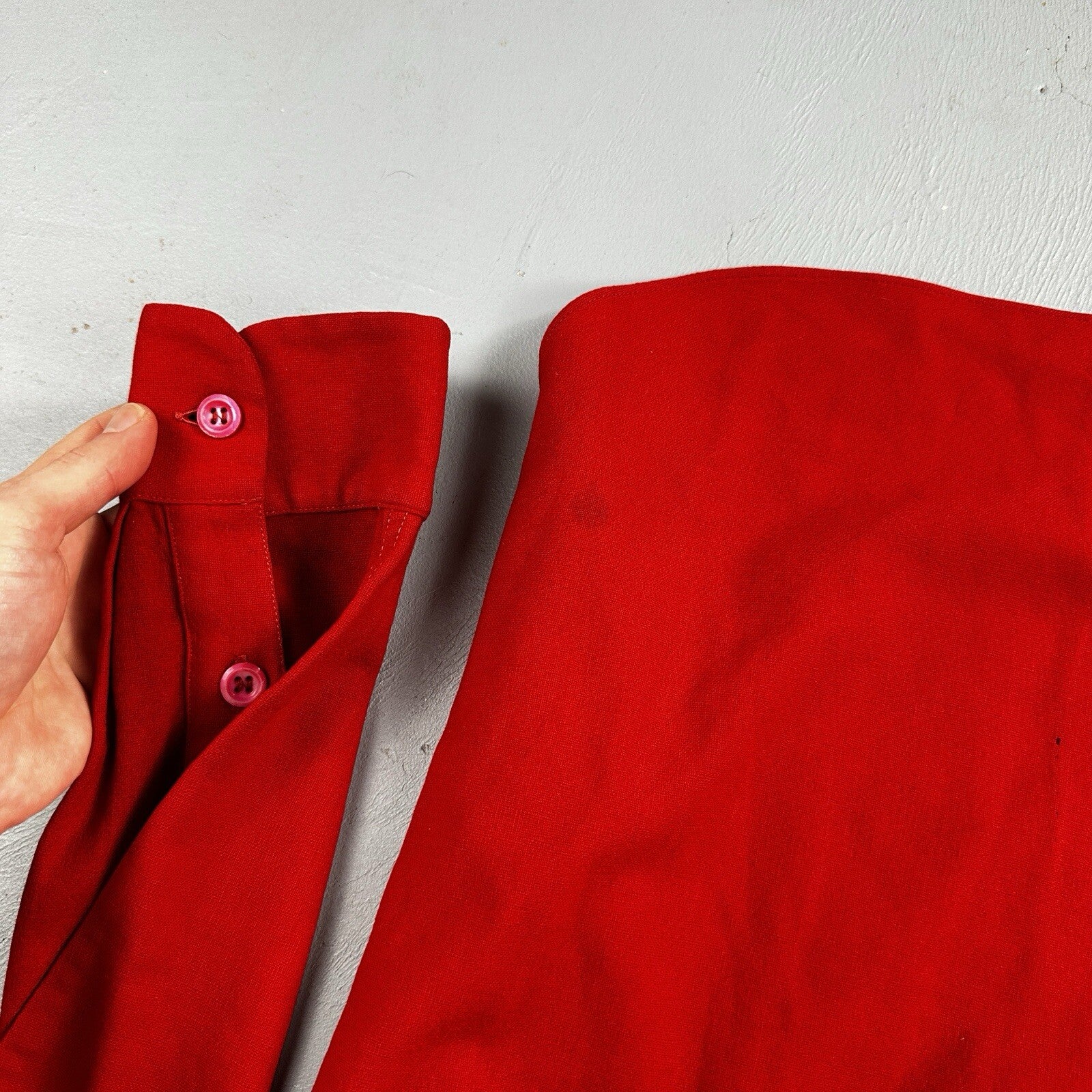 Pendleton 1930s VTG Wool Shirt Jacket Long Sleeve Red Basic Pink Buttons 30s 40s