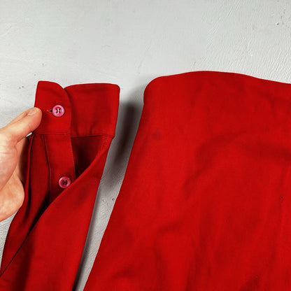 Pendleton 1930s VTG Wool Shirt Jacket Long Sleeve Red Basic Pink Buttons 30s 40s