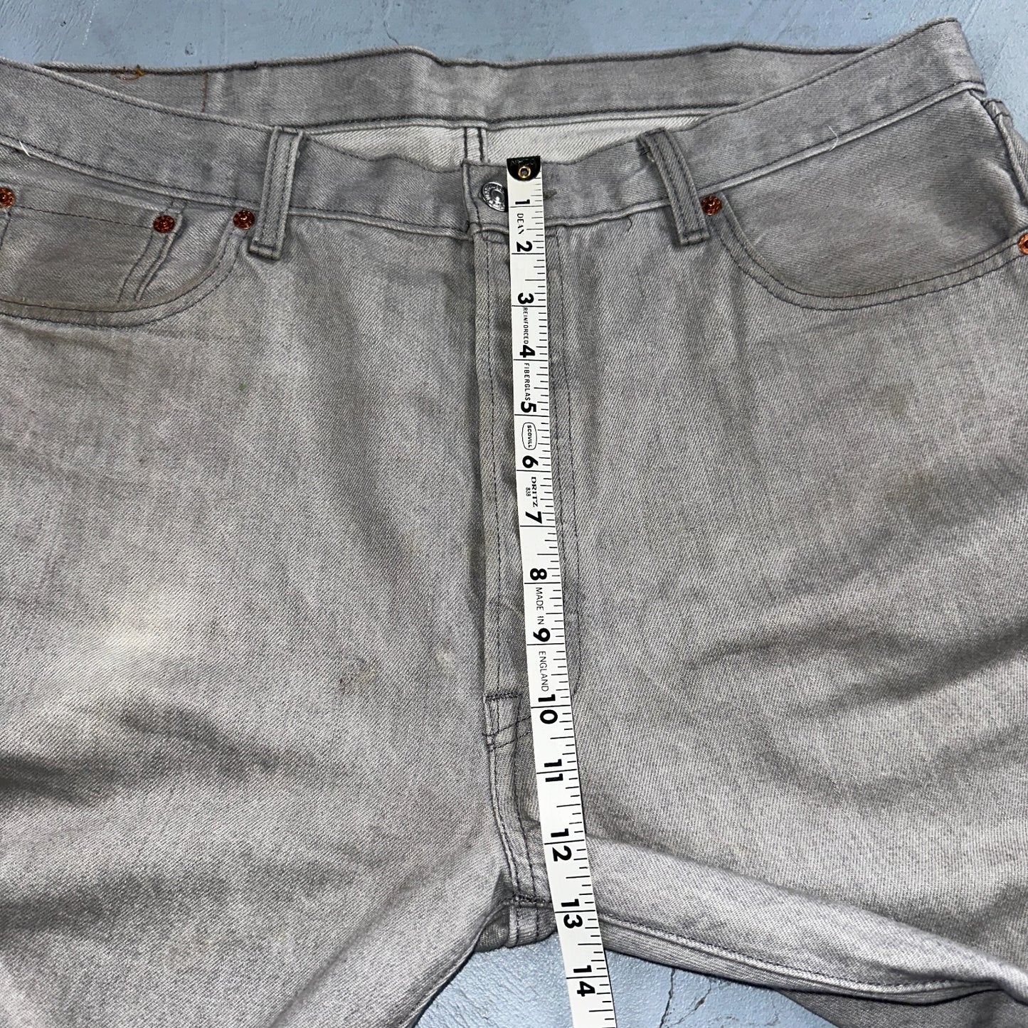 Levis 501 Vintage Y2K XX Straight Leg Jeans 40x30 Gray Wash 2000s Act 38x27