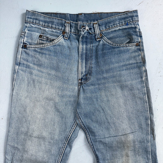 Levis 517 Vintage 80s USA Orange Tab Bootcut Flare Blue Jeans Talon Act 30x29