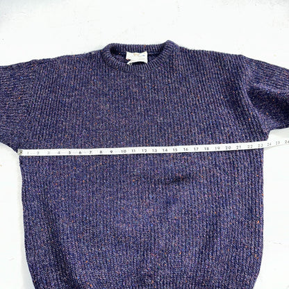 Vintage 70s Lord Jeff Hebrides Tweeds Pullover Sweater Large Purple 1970s Wool