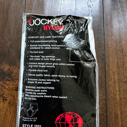 VINTAGE 1986 JOCKEY FRONT FLY MENS BRIEF UNDERWEAR White SIZE 40 NEW DEADSTOCK