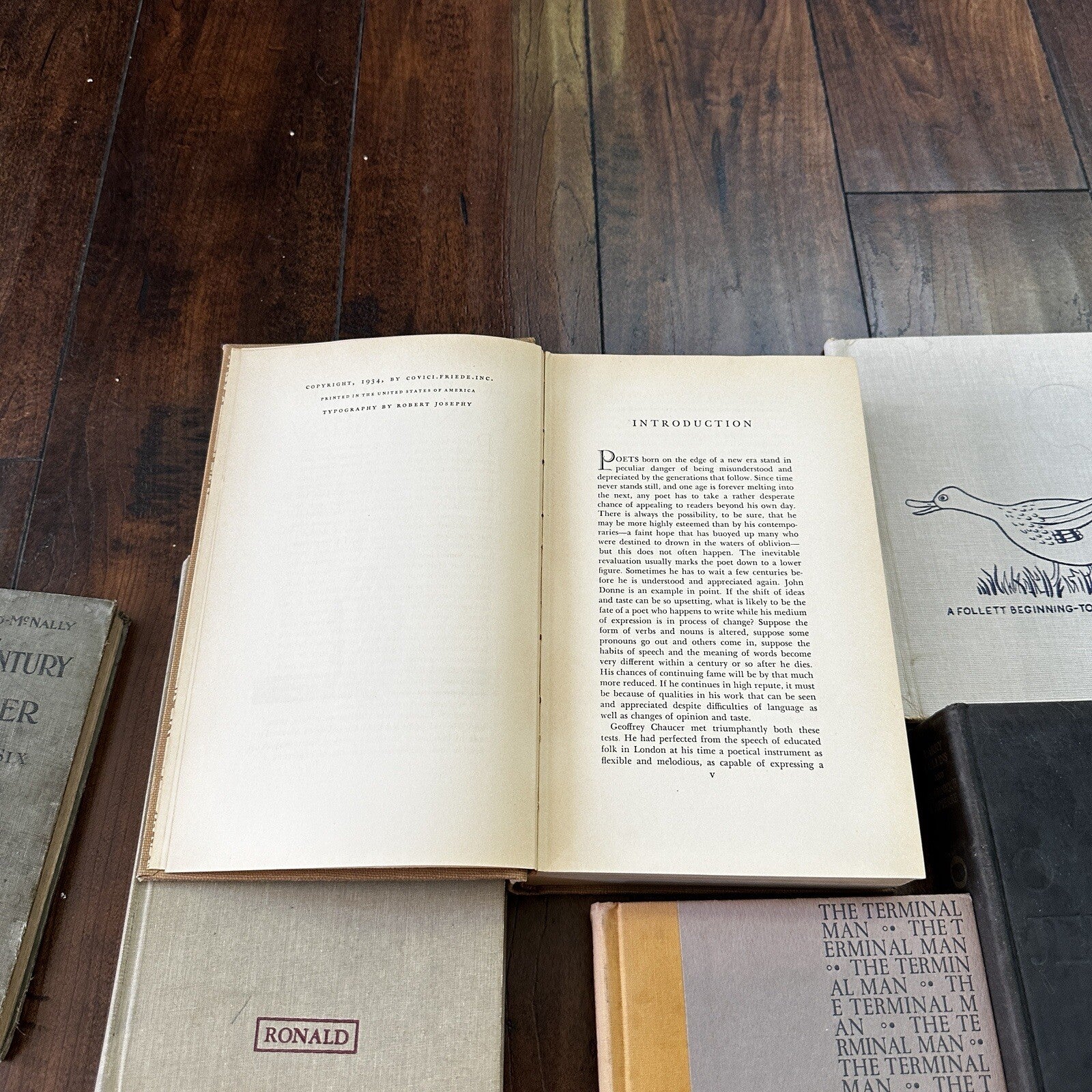 Lot 18 Cool Old Vintage Antique Rare Hardcover Random Books Green Coffee Table