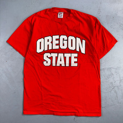 Oregon State OSU Jerzees 90s VTG T Shirt Orange College University Team Beavers