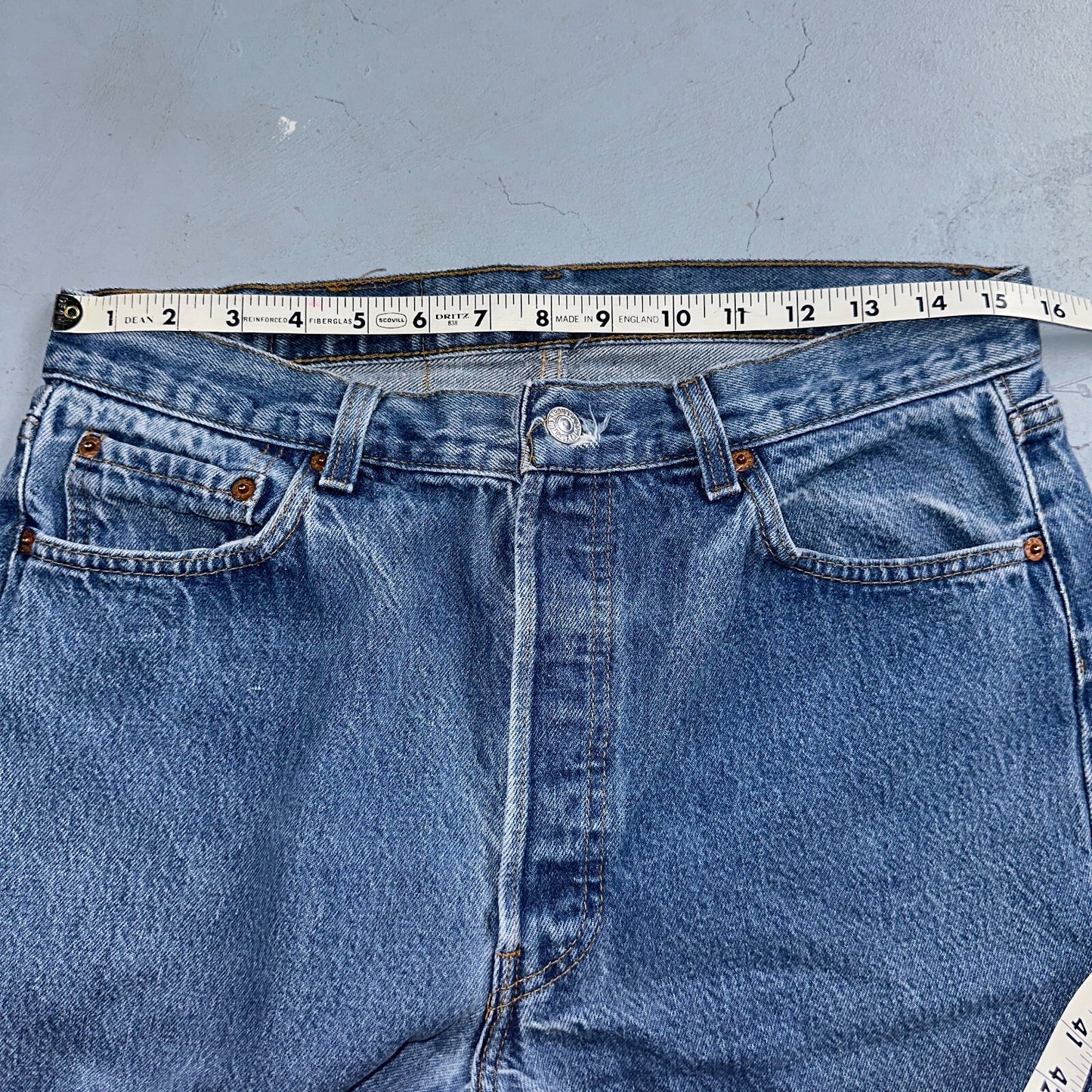 Levis 501 Vintage 80s USA XX Straight Leg Jeans Blue Med Wash 1980s Act 31x31