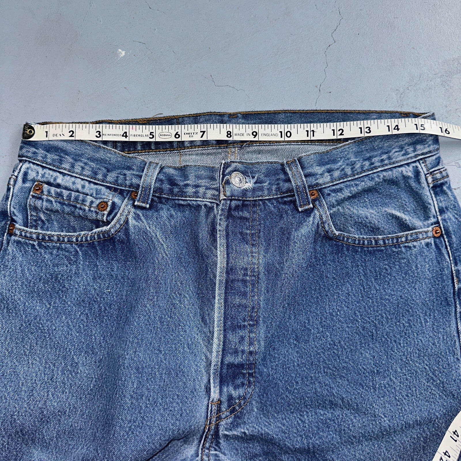 Levis 501 Vintage 80s USA XX Straight Leg Jeans Blue Med Wash 1980s Act 31x31