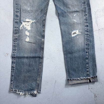 Levis 501 Big E Vintage 60s Redline Selvedge USA XX 1960s Jeans 28x34 Act 25x30