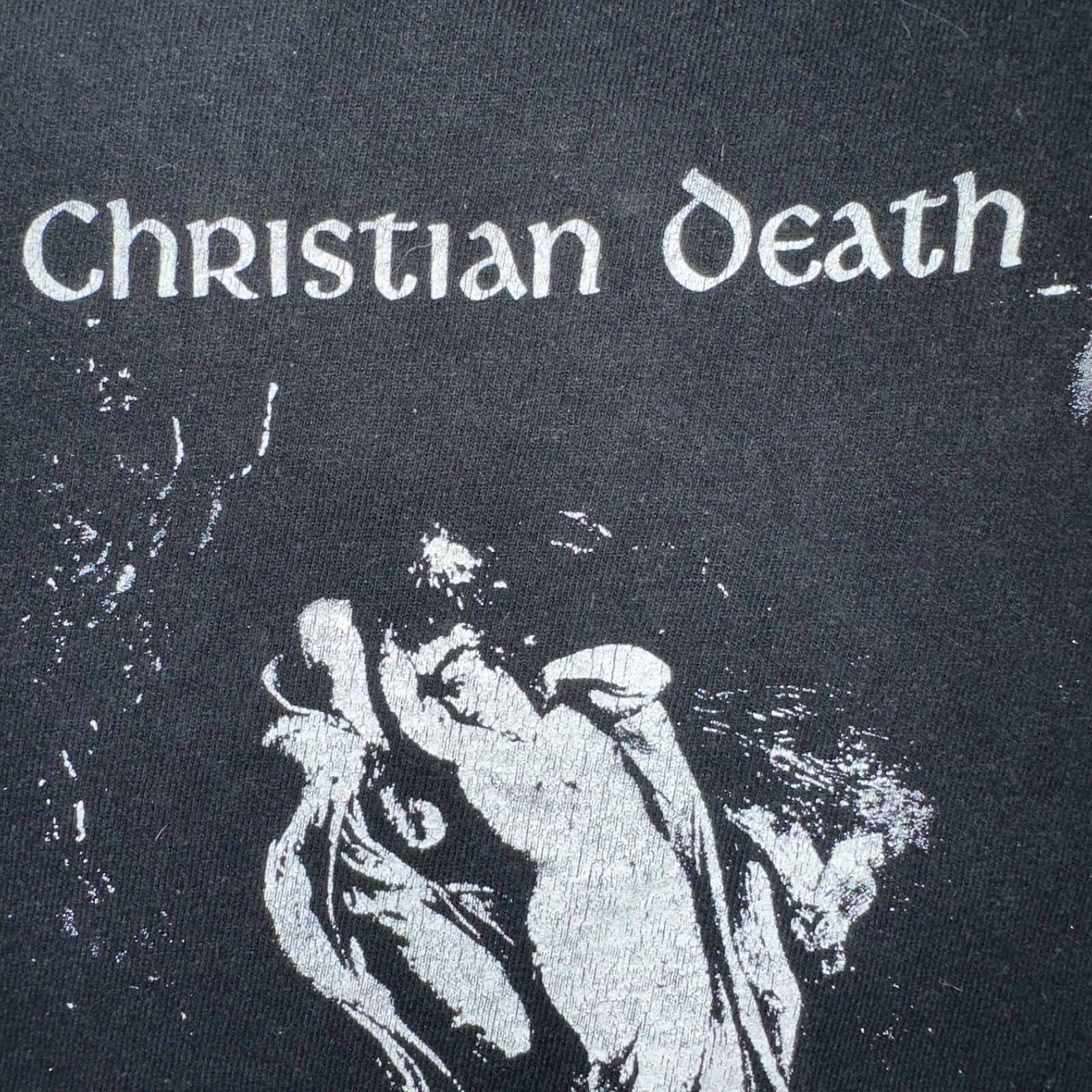 Vintage RARE 90s Christian Death Rozz Williams Goth Industrial Metal Band Tee