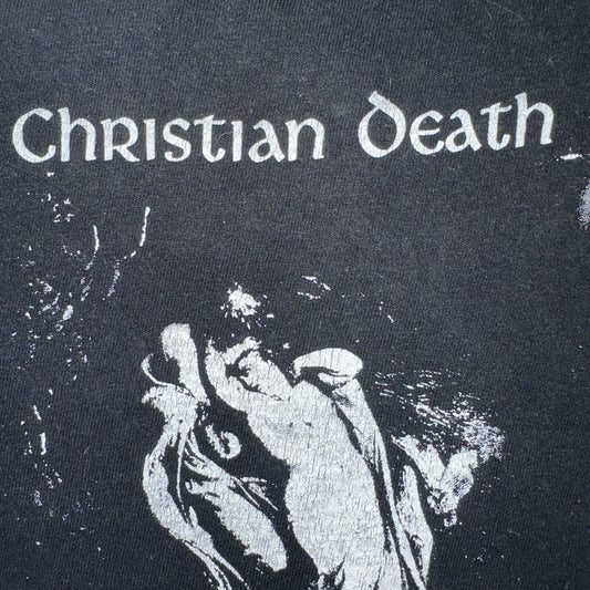 Vintage RARE 90s Christian Death Rozz Williams Goth Industrial Metal Band Tee