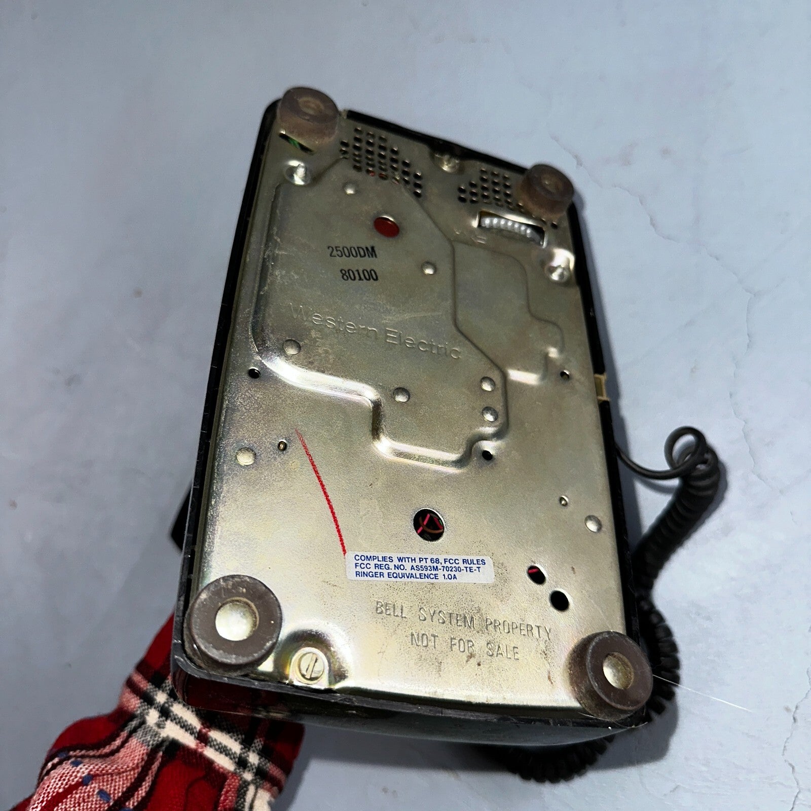 Vintage Bell System Property Push Button Phone Black Western Electric 2500DM
