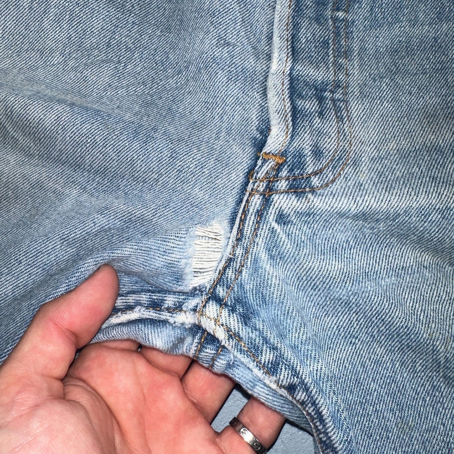 Levis 501 Vintage 90s Mex XX Straight Leg Jeans Blue Light Wash 36x30 Act 35x25