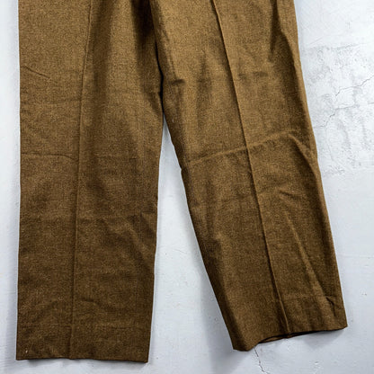 Vintage 40s US Army WWII Field Wool Trousers Pants Mens 34x33 OD-33 Military