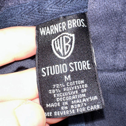 Vintage Warner Bros Studio Store Embroidered Looney Tunes Quarter Zip Hoodie M