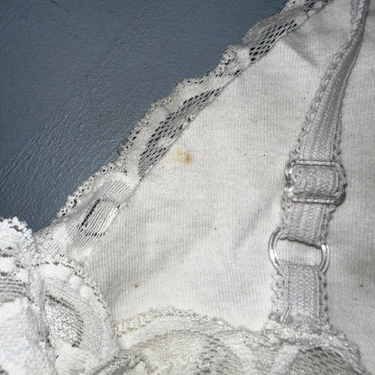 VTG 1970s AA Lingerie Slip Dress Sleepwear Full Sweep Nightgown Lace Hearts