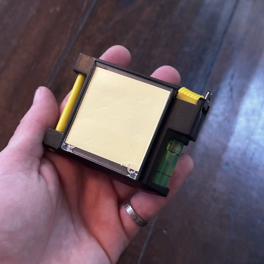 Tape Measure With A Level And Small Pad Paper Vintage CM Old School Cute Spirit