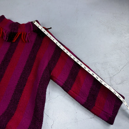 Ljungberg For Kjell Of Norway Womens Pink Striped Wool Vest Rockabilly VTG 60s