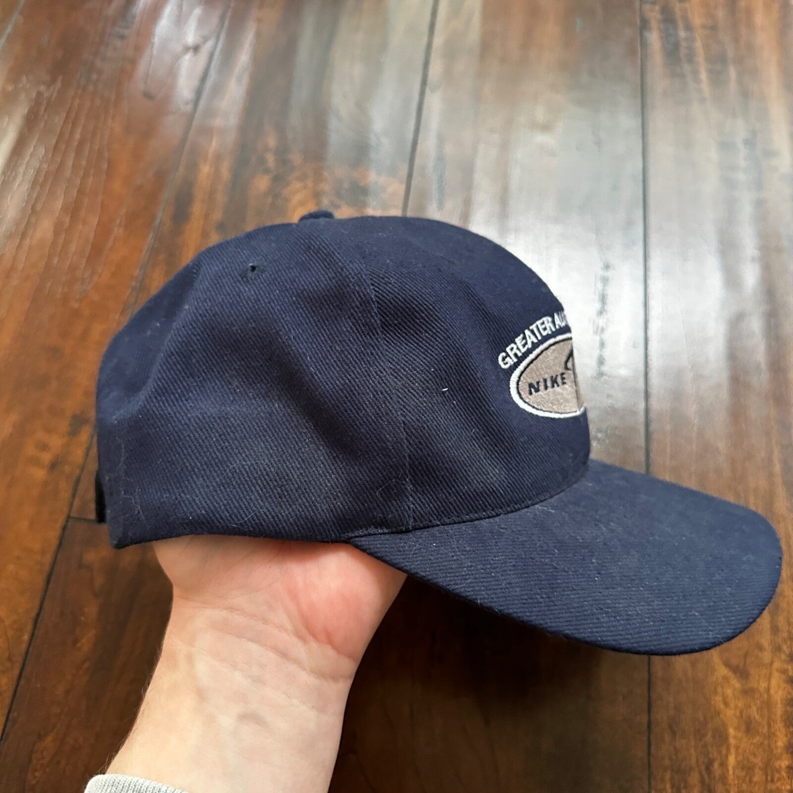 Nike Huston Open Vintage Hat Cap Snapback Navy Y2K Basic Navy Golf Hockey