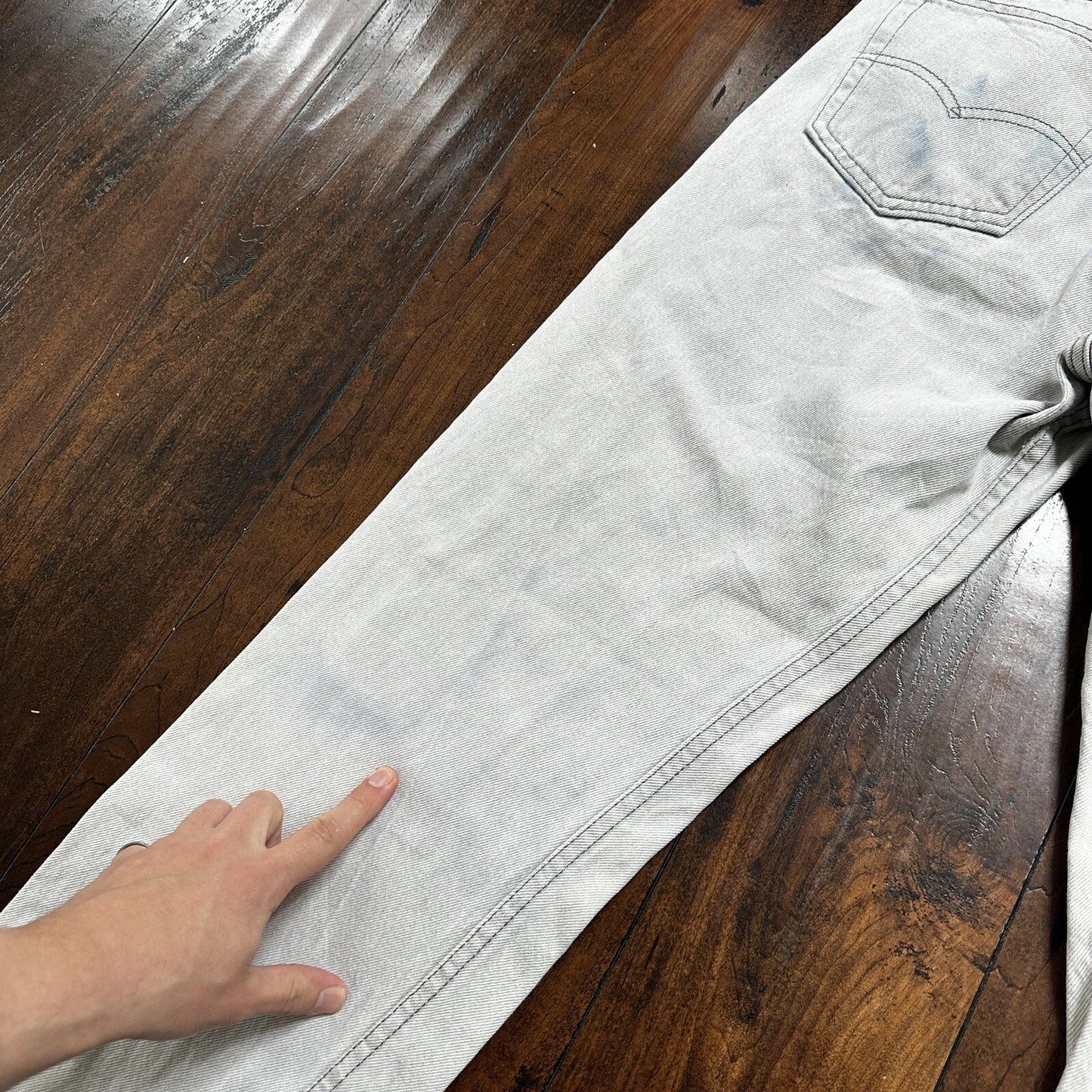 VTG 90s Levis 501 Button Fly 34x32 USA Tag Jeans Grey Wash XX Act 31x31