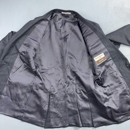 YSL Yves Saint Laurent Vintage Gray Grodin Jacket 38 Blazer Coat France Suit 80s