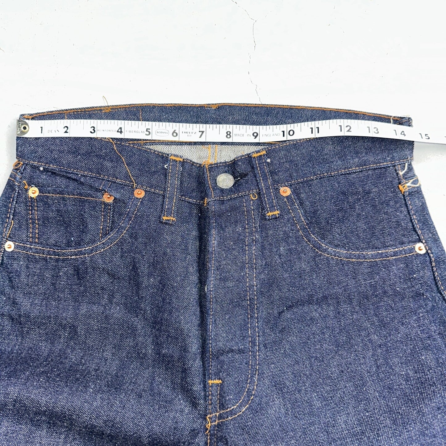 Levis 501 VTG 70s SS Deadstock Redline Selvedge Jeans XX 1966 29x36 Rare Dark DS