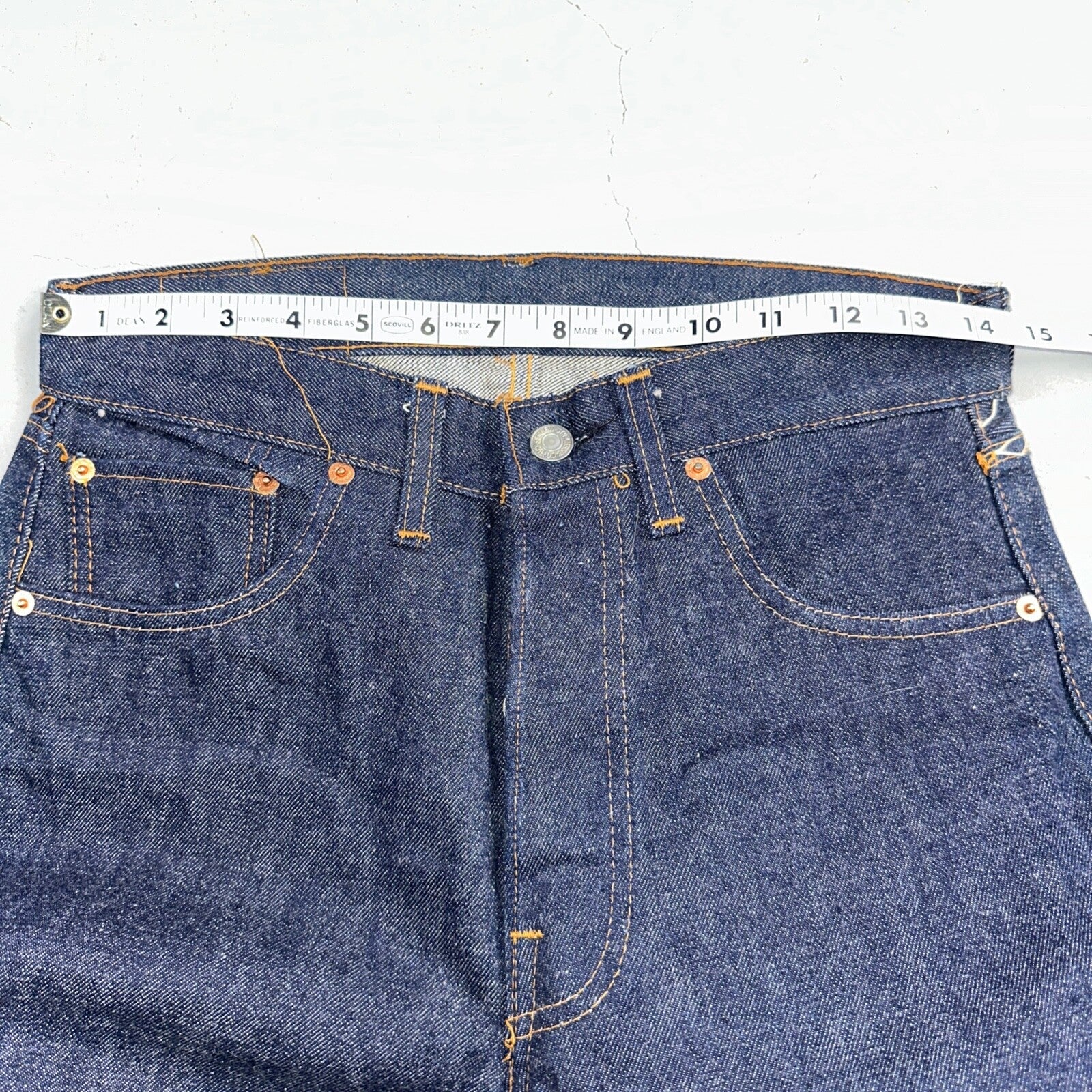 Levis 501 VTG 70s SS Deadstock Redline Selvedge Jeans XX 1966 29x36 Rare Dark DS