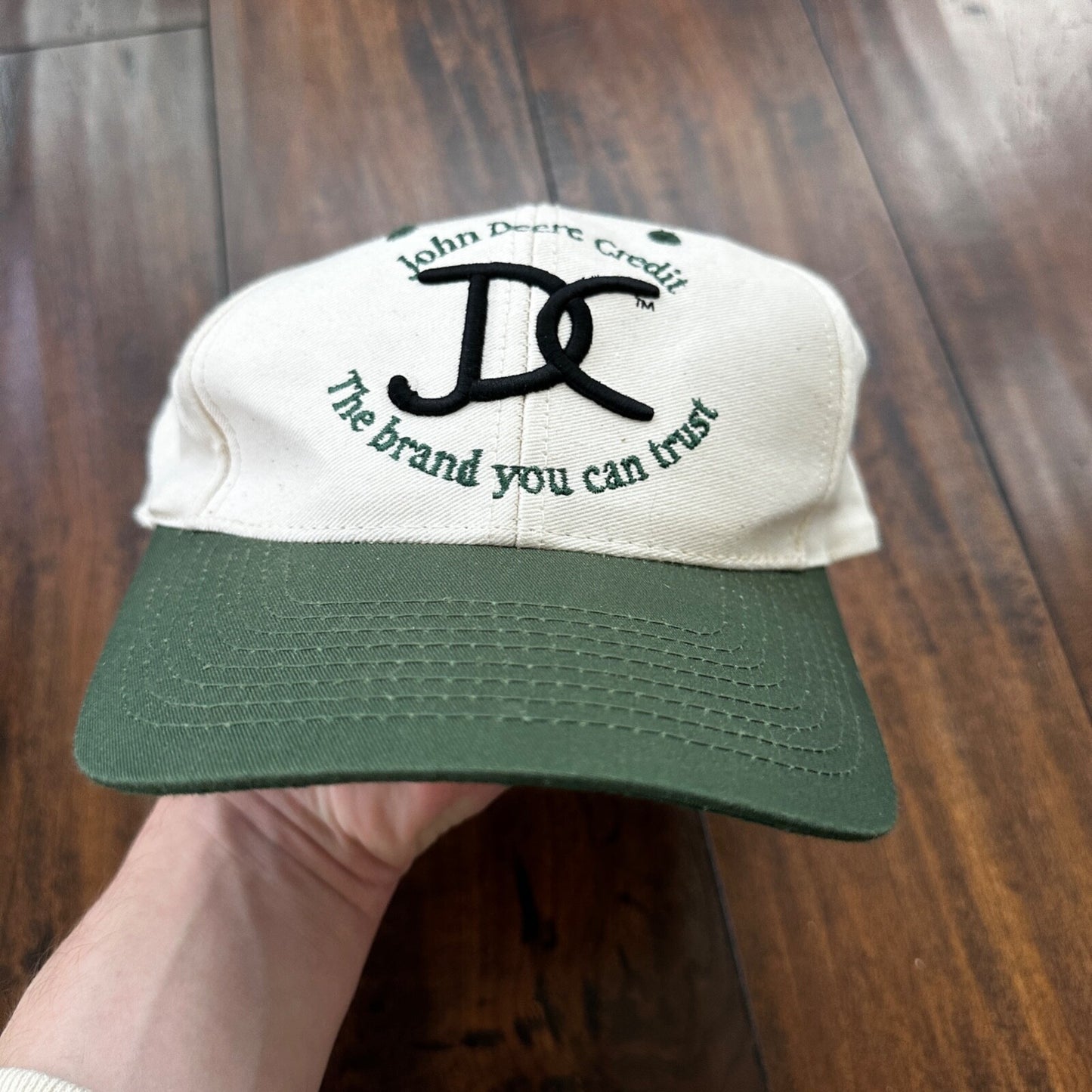 John Deere Credit VTG Hat Cap Snapback JDC Brand Trust Funny Finance Union