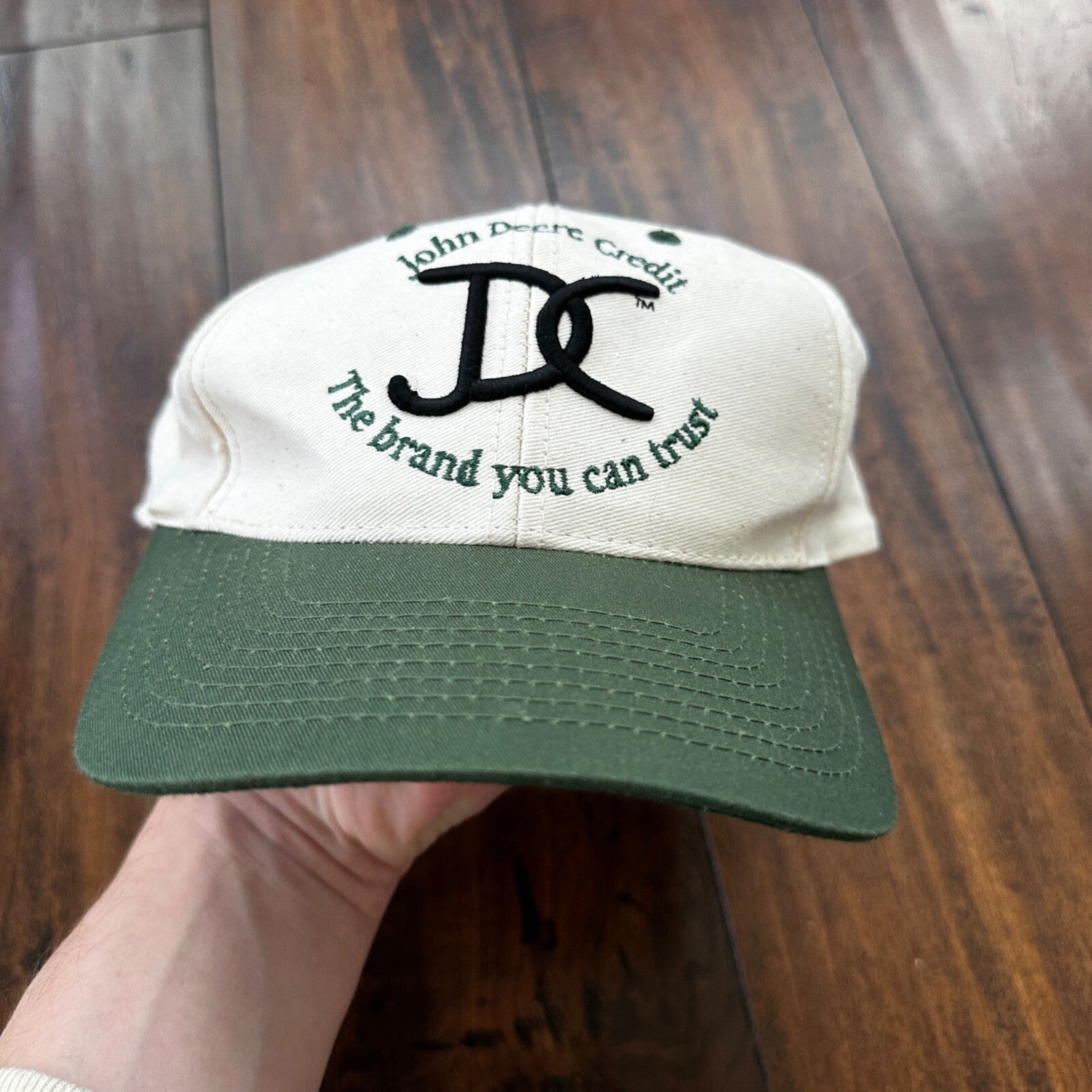 John Deere Credit VTG Hat Cap Snapback JDC Brand Trust Funny Finance Union