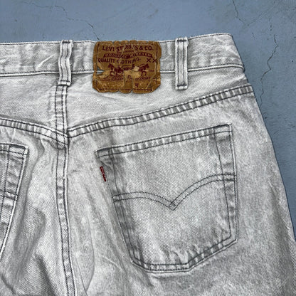 Levis 501 Vintage 90s USA XX Straight Leg Jeans Gray Light Wash 31x34 Act 29x32