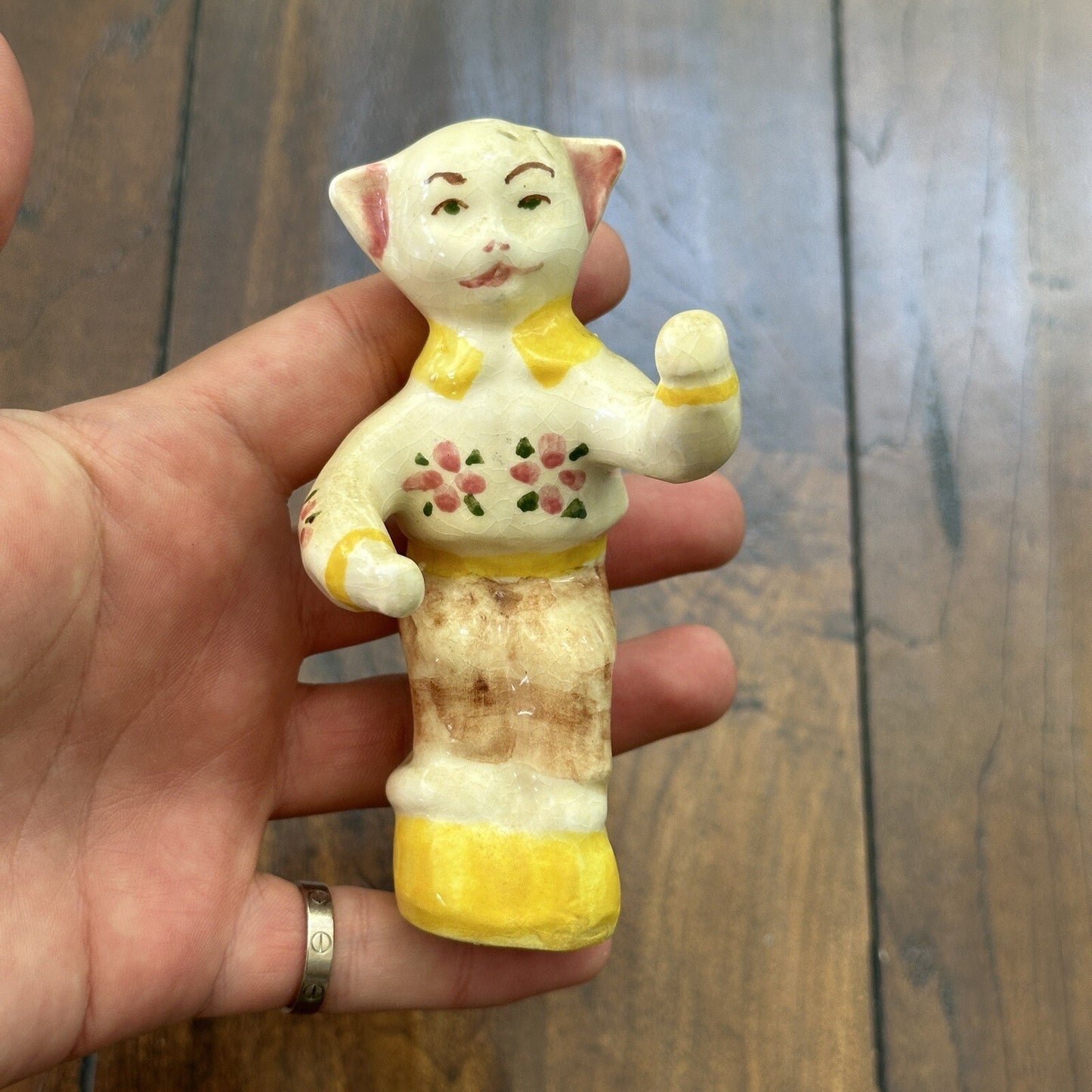 VTG Cat Salt And Pepper Shaker Anthropomorphic Japan Creepy Funny Cute SINGLE