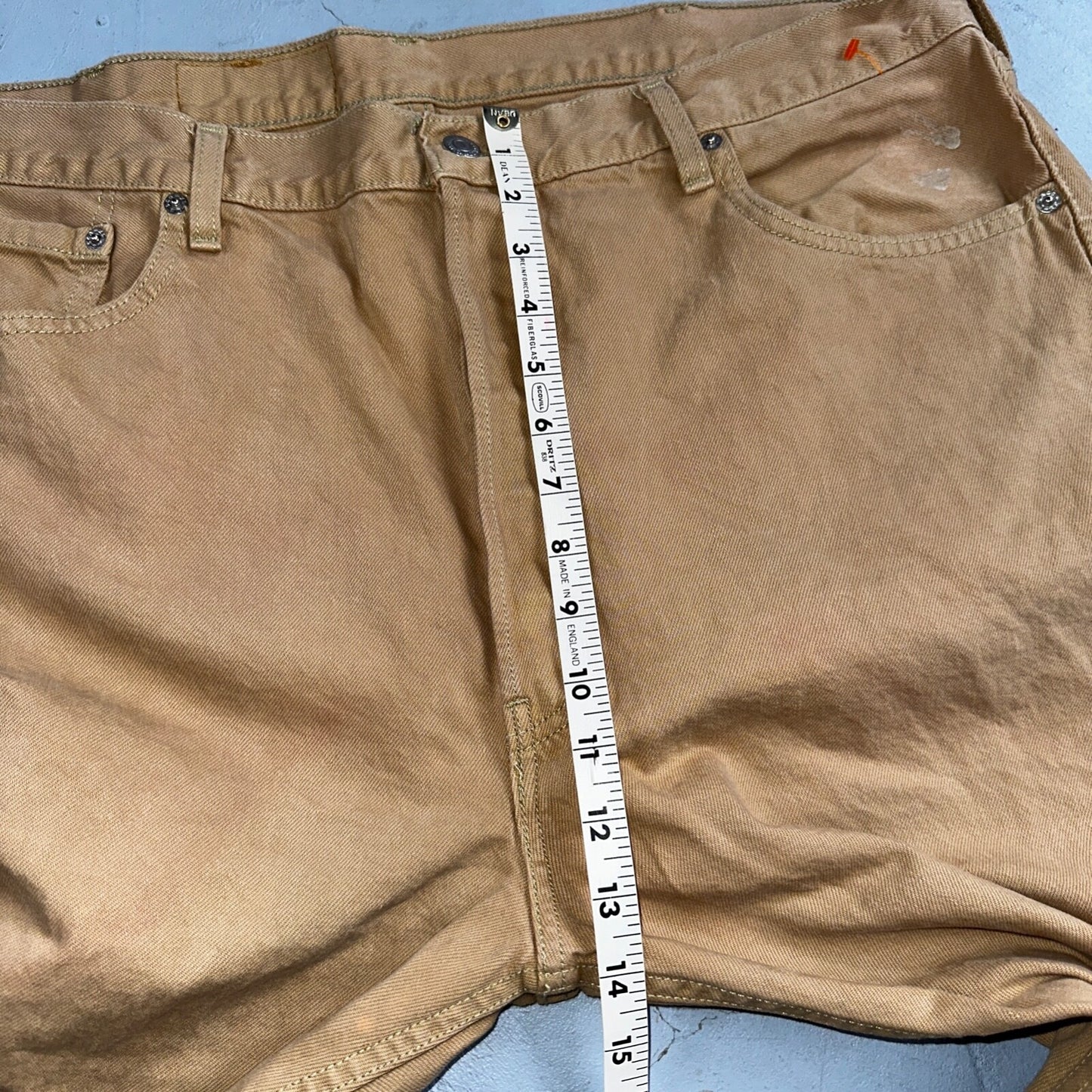 Levis 501 Vintage 90s USA XX Straight Leg Jeans Khaki Brown Wash 42x32 Act 40x32