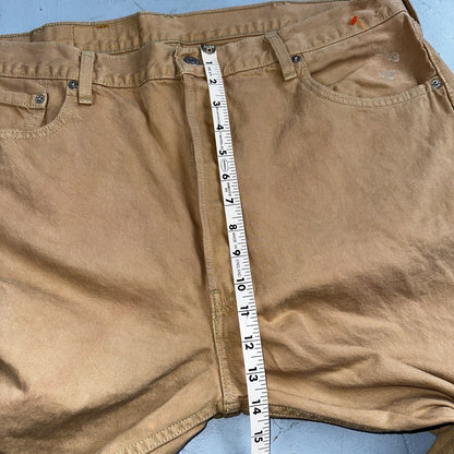 Levis 501 Vintage 90s USA XX Straight Leg Jeans Khaki Brown Wash 42x32 Act 40x32