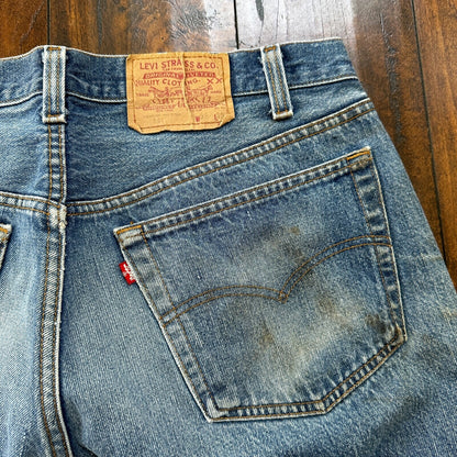 VTG 80s Levis 501 Button Fly 38x36 USA Tag Jeans Straight Wash Blue XX Act 34x32