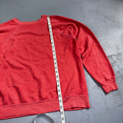 1970s VTG Pink Sport Blank Sweatshirt USA Crewneck Basic 70s Jumper