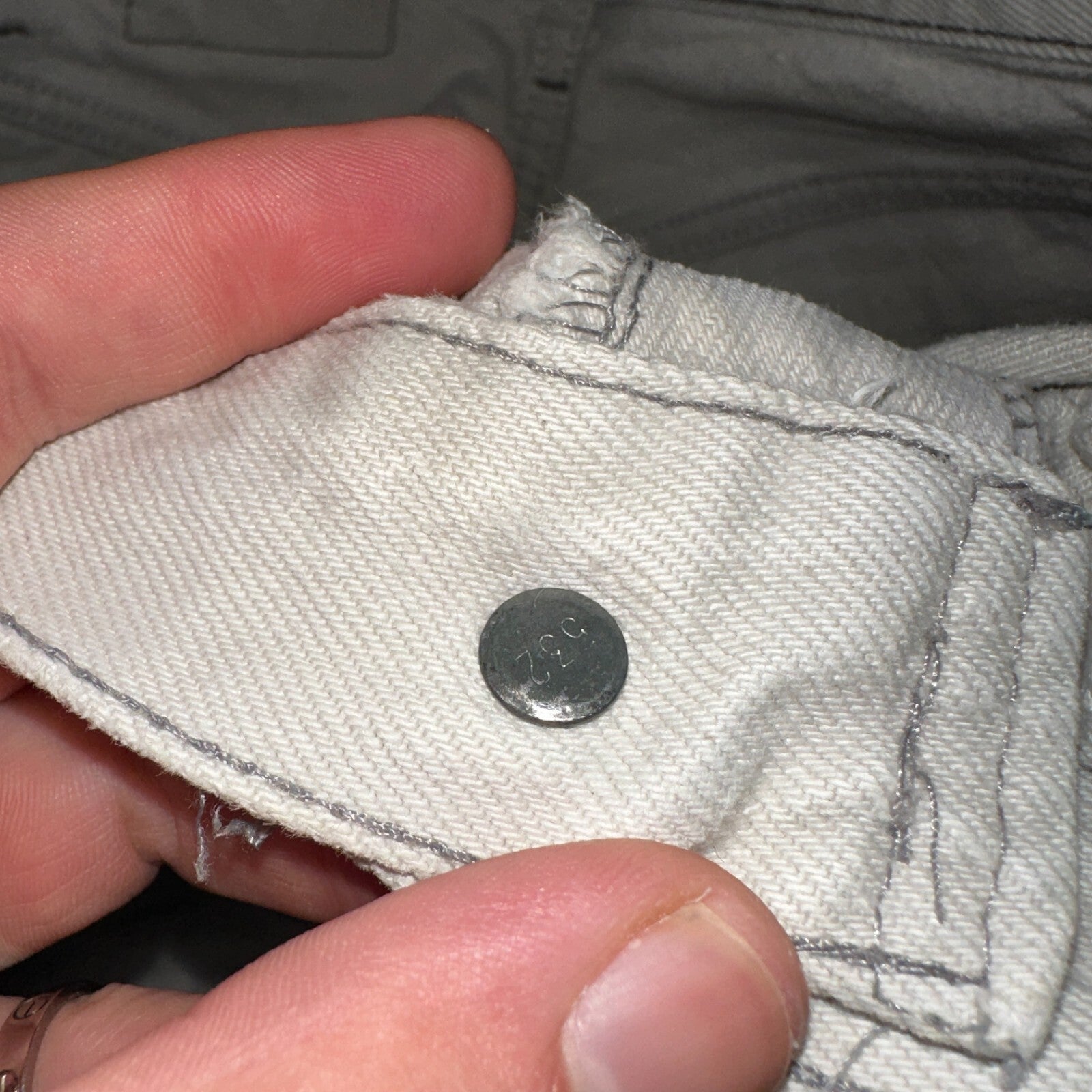 Levis 501 Vintage 80s USA XX Straight Leg Jeans White Med Wash 29x30 Act 28x29