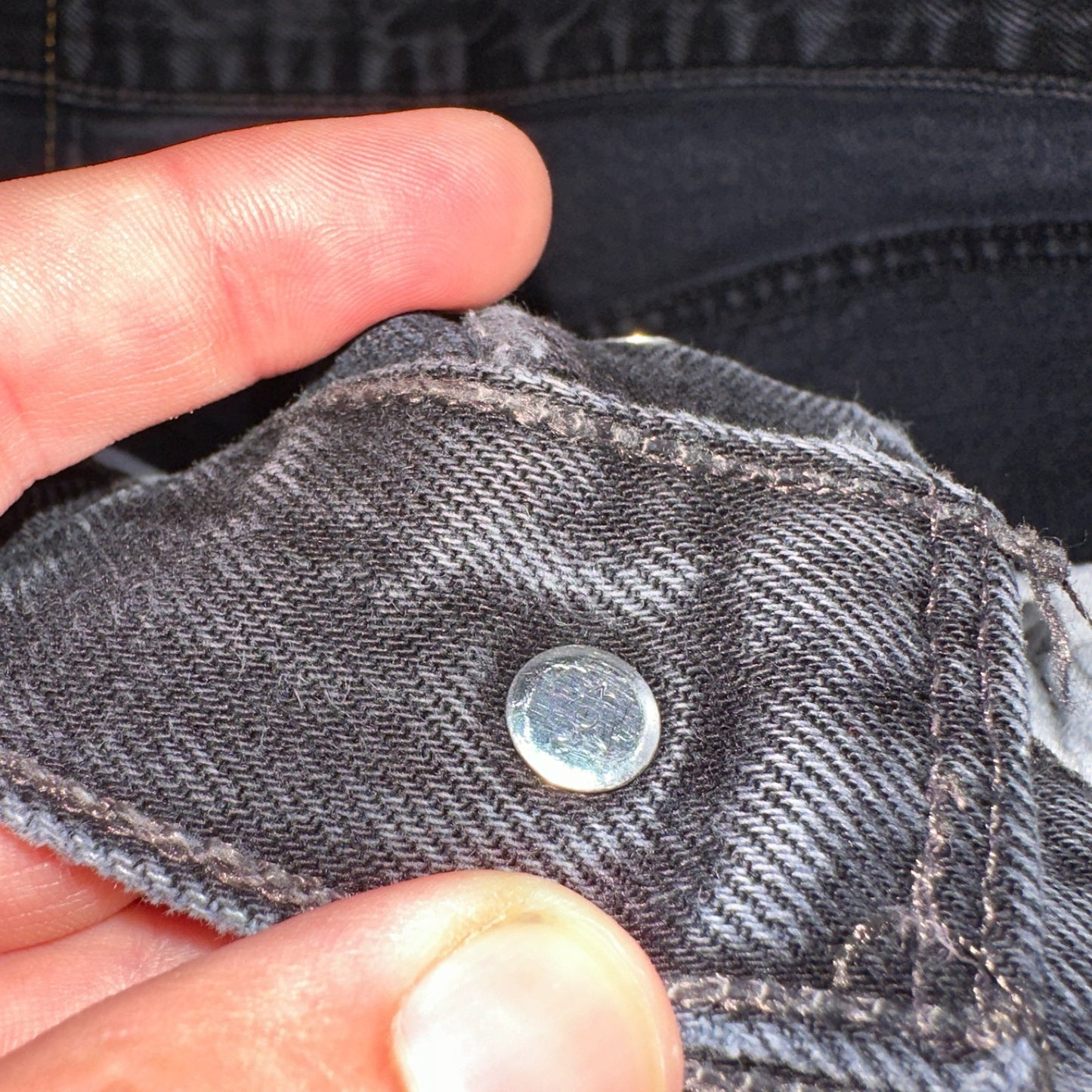 Levis 501 Vintage 80s USA XX Straight Leg Jeans Black Light Wash 33x34 Act 31x32