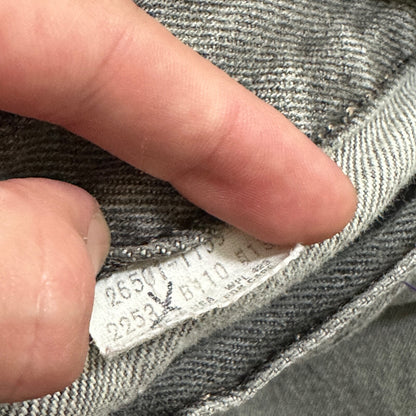 VTG 90s Levis 501 Button Fly 27x30 USA Tag Jeans Straight Wash Grey XX Act Faded