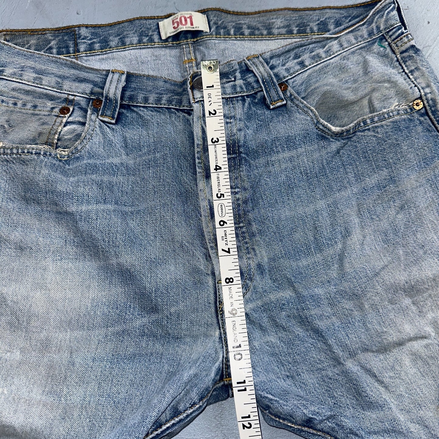 Levis 501 Vintage Y2K XX Straight Leg Jeans Blue Light Wash 34x34 Act 35x30