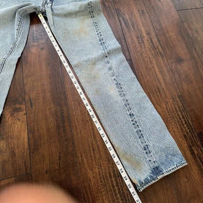 Levis Vintage 80s Redline Selvedge USA 501 XX Jeans 66 30x36 Light Wash Ac 26x31