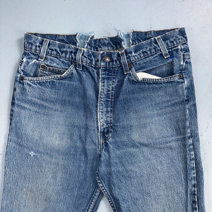 Levis 517 Vintage 80s USA Orange Tab Bootcut Flare Blue Worn Jeans Act 32x28