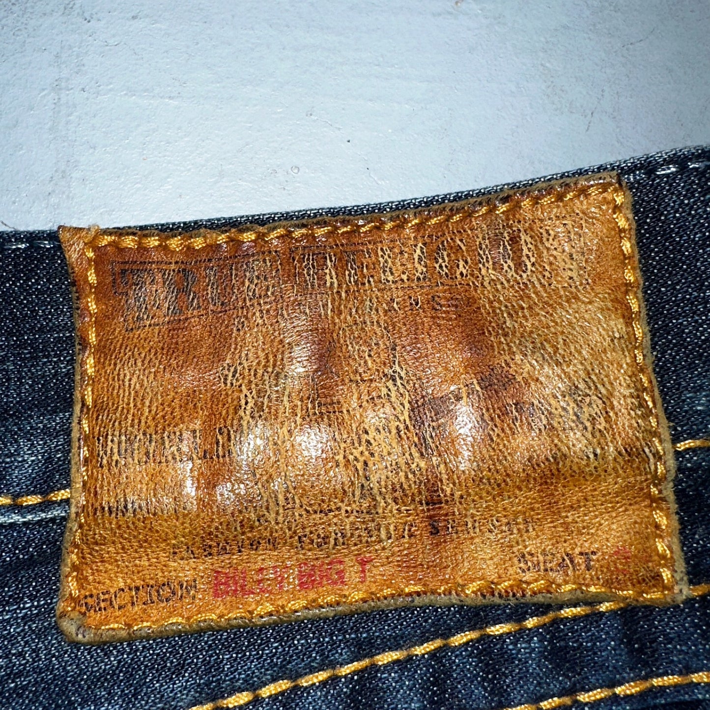 True Religion VTG Billy Big T Blue Jeans Bootcut Y2K Made USA Sz 30 (32x30)