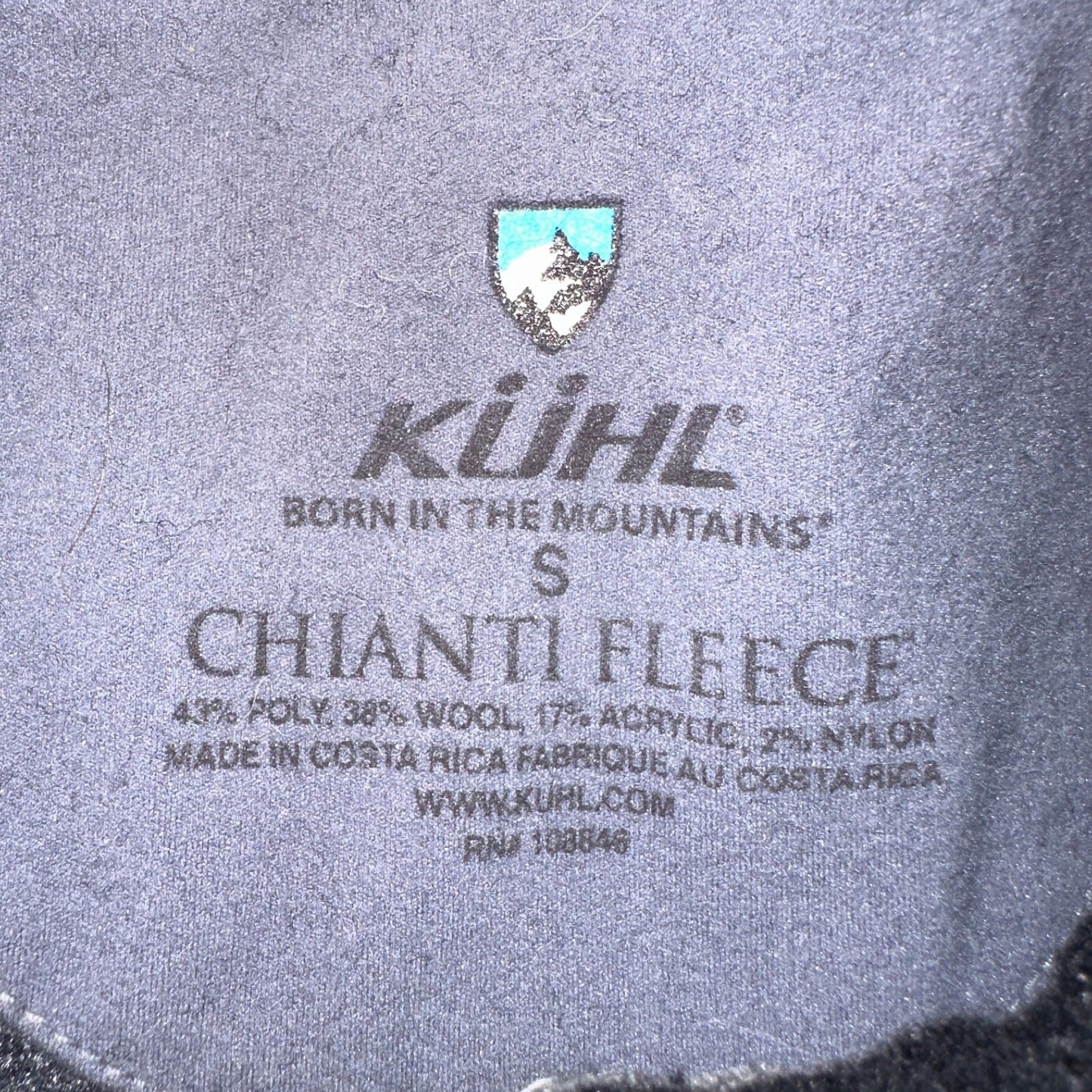 Kuhl Chianti Fleece Mens S Black Wool Blend 1/4 Zip Pullover Sweater Thumbholes