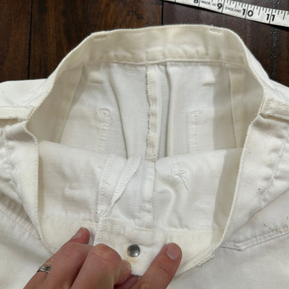 VTG 1960s Rockabilly 26x27 USA Hand Drawn Political No Nukes White Art Pants 60s