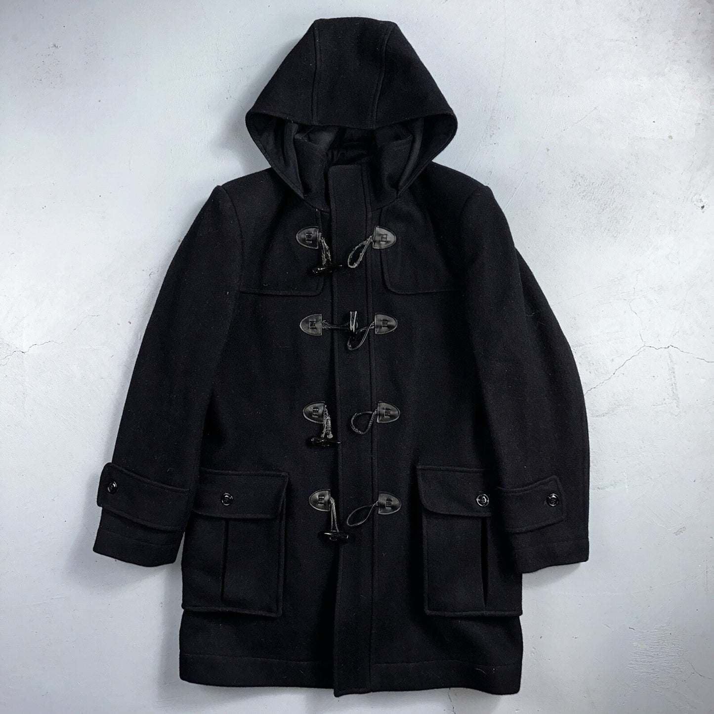 L.L. Bean Men S US Navy Anchor Collection Toggle Wool Pea Coat Jacket USA VTG