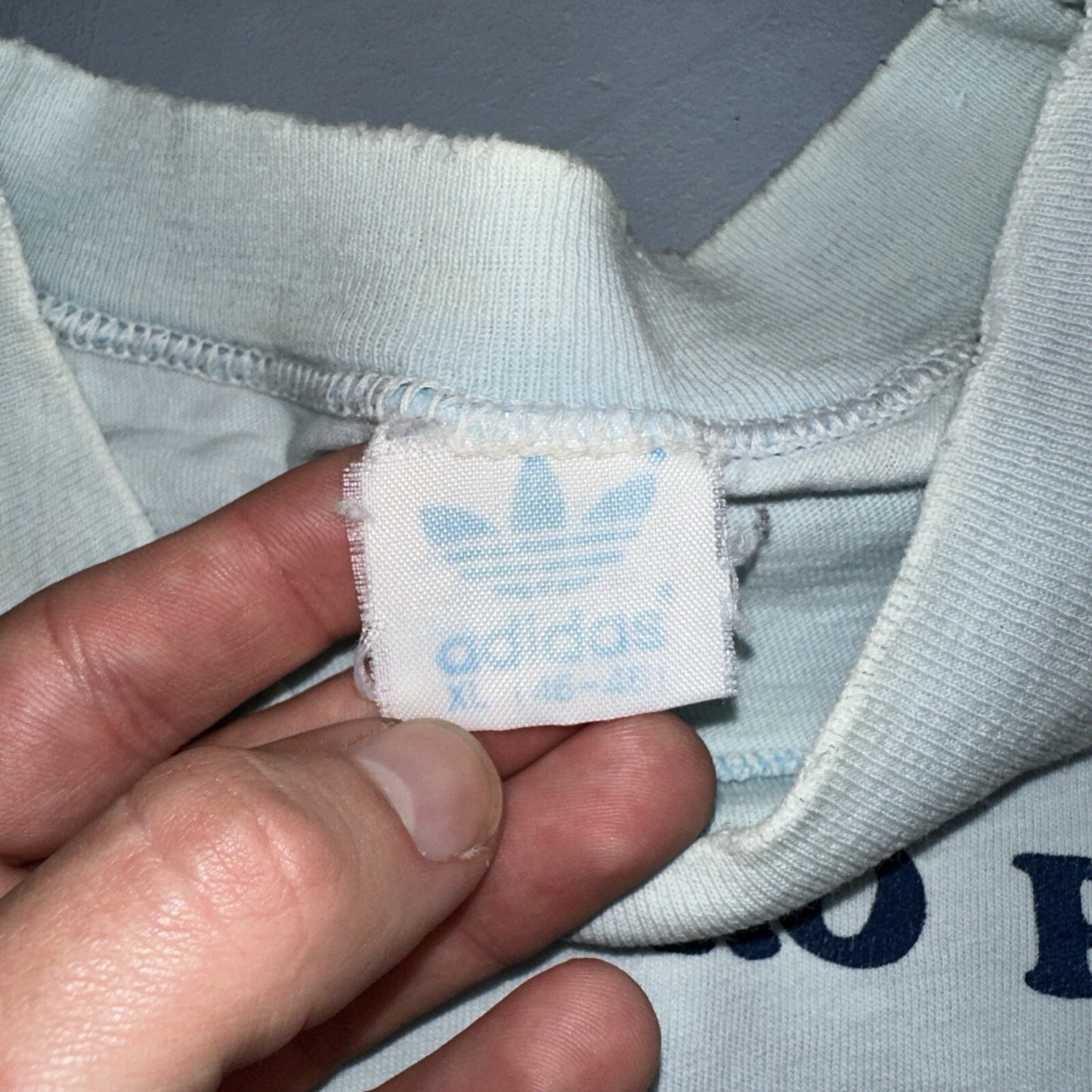 Adidas VTG 1980s Oregon Bend Trefoil T Shirt Blue Size XL 80s Marathon RARE PDX