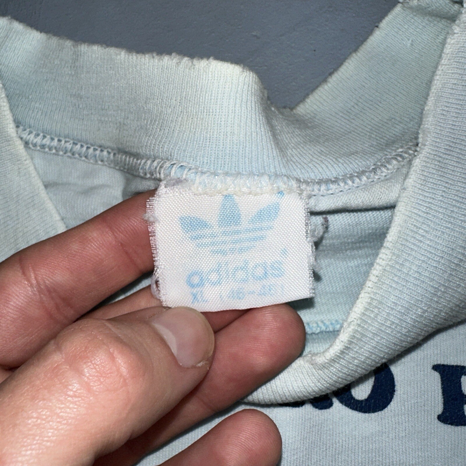 Adidas VTG 1980s Oregon Bend Trefoil T Shirt Blue Size XL 80s Marathon RARE PDX