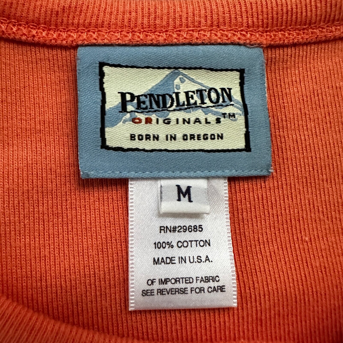 Pendleton T-Shirt Womens Size Medium Orange Short Sleeve Tee VTG Ladies Soft