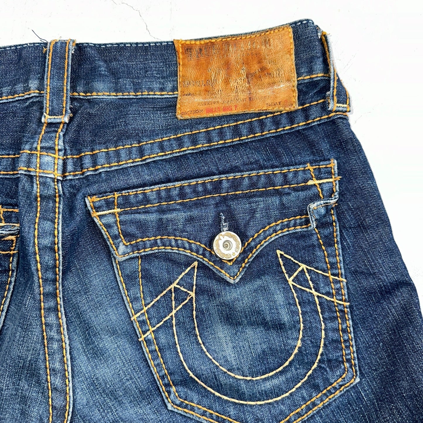 True Religion VTG Billy Big T Blue Jeans Bootcut Y2K Made USA Sz 30 (32x30)