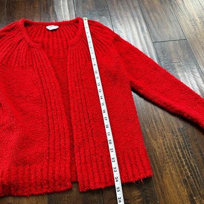 VTG Western Connection Sweater Red Women's M Rockabilly Terry Cotton Look